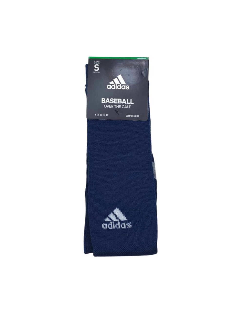 Adidas Baseball Over-The-Calf Socks Small Navy Aeroready Compression Cushioning